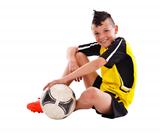 Teenage soccer player