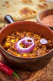 Mexican chilli con Carne with red lentils