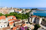 Aerial View on Diocletian Palace and City of Split, Croatia