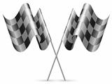 Checkered flags.