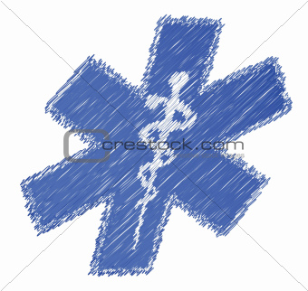 scribble medical symbol illustration design