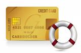 credit card sos lifesaver illustration design