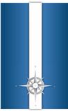 blue and white compass illustration
