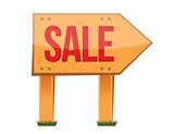 wooden sale sign illustration
