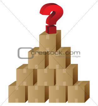 boxes and a question mark in top