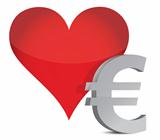 euro heart illustration design