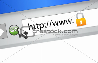 Browser lock concept illustration design