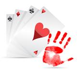 great hand playing cards concept