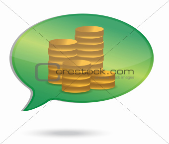 thinking in money coins illustration