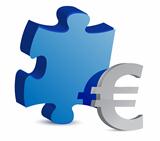 puzzle and euro illustration design