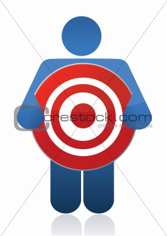 icon holding a target sign