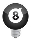 lucky idea concept eight ball