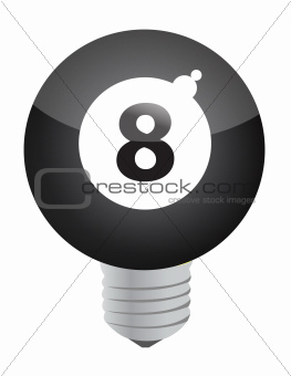 lucky idea concept eight ball