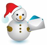 Snowman and envelope