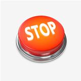 Red glowing Alert Button Stop