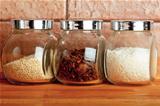 Jars with spices