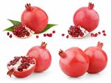 Set of pomegranate fruits