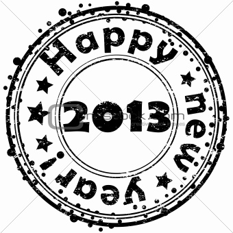 Happy new year 2013 stamp
