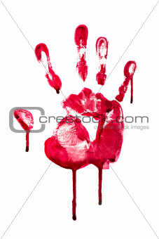 Horror blood hand print