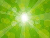 Sun Rays on Green Background Illustration