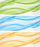 Set of vector waves banners