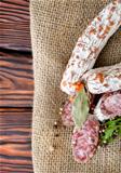 Salami sausage and spices