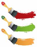 Set of colorful Paint brush