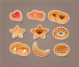 Set of different cookies