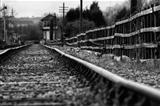Set of derelict train tracks