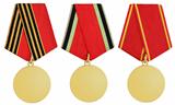Set of medal on white