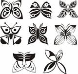 Stylized butterflies