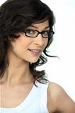 Portrait of a woman wearing glasses
