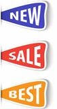 Set of colorful sticky labels for shopping