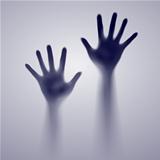 Two open dark hands
