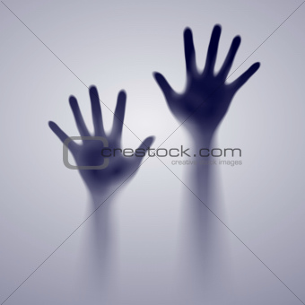 Two open dark hands