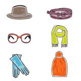Fashion accessories icon set