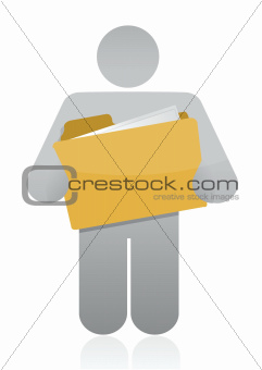 businessman holding a folder