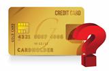 credit card and question mark