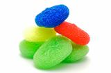 Color nylon scrubbers for  washing