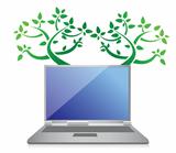 eco tree laptop illustration