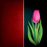 abstract grunge background with tulip