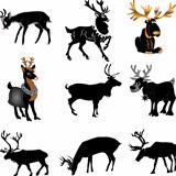 Set of 9 reindeer
