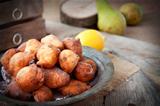 Deep fried fritters donuts