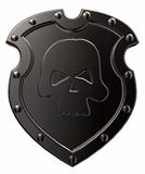 skull on shield
