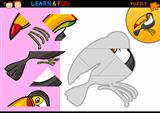 Cartoon toucan puzzle game