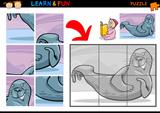 Cartoon seal puzzle game
