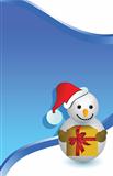 christmas snowman card background