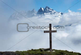 cross in the clouds