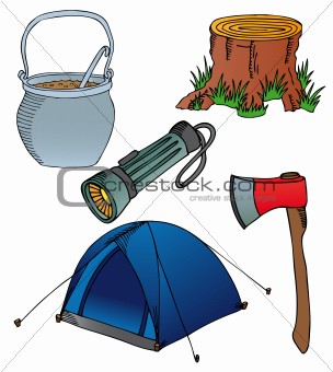 Camping objects collection 2