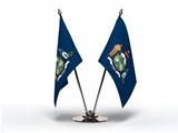 Miniature Flag of Maine (Isolated)